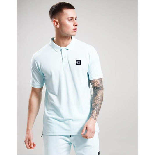 Embroidered Siren Polo Shirt - sky blue