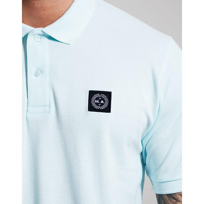 Embroidered Siren Polo Shirt - sky blue
