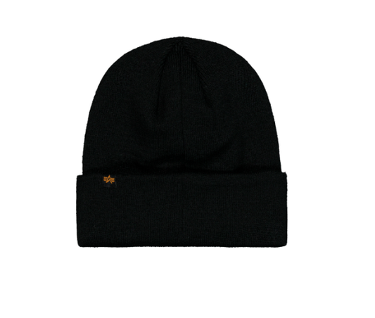 Metal Logo Beanie - black