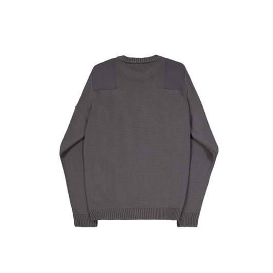 Military Knit Sweatshirt - vintage grey