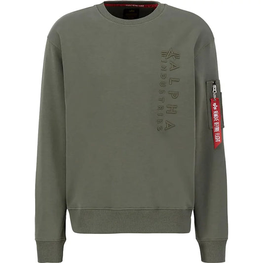 Embroidery Sweater - dark olive