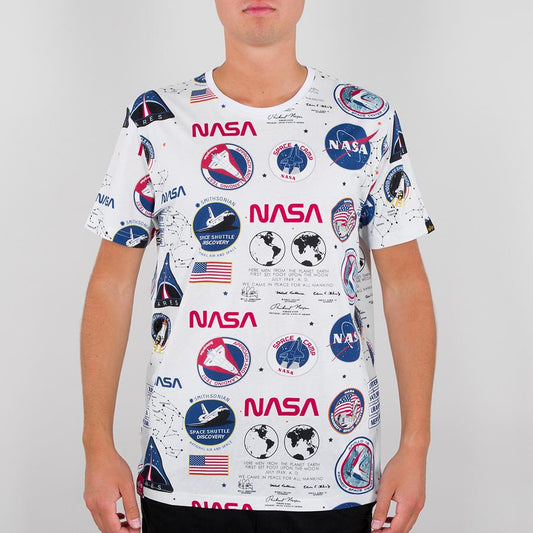 NASA AOP T-shirt - white