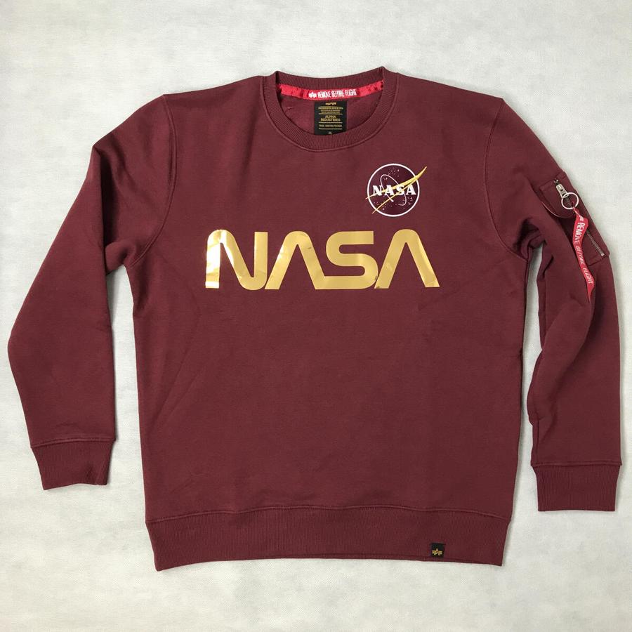 NASA Reflective Sweater - burgundy/shiny gold