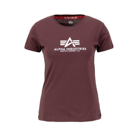 New Basic T Woman - deep maroon
