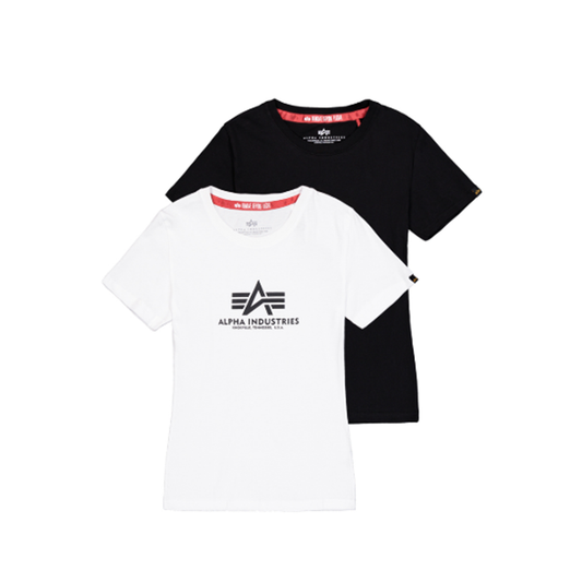 New Basic Big Logo T-Shirt 2 Pack Women - black/white
