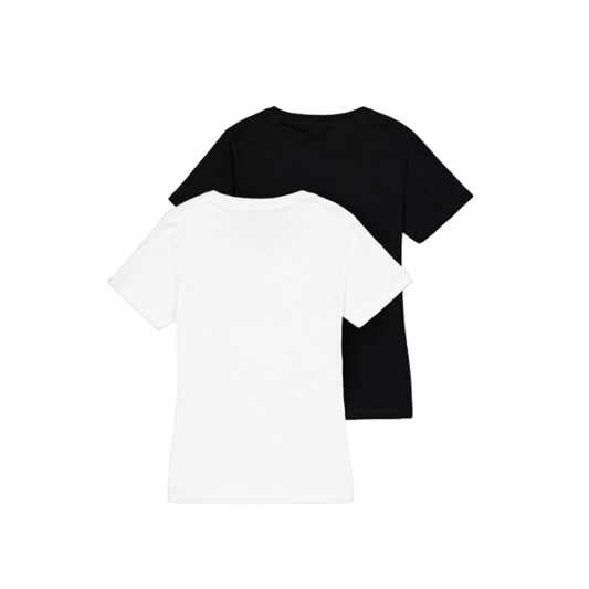 New Basic Big Logo T-Shirt 2 Pack Women - black/white