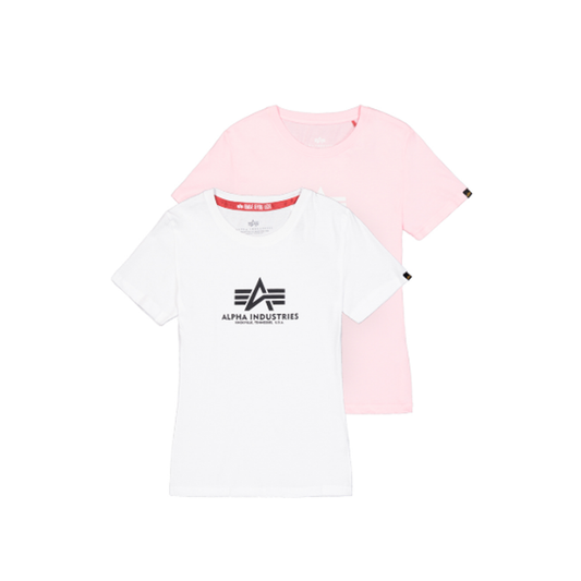 New Basic Big Logo T-Shirt 2 Pack Women - white/pastel pink