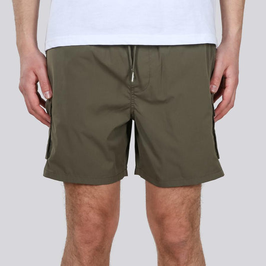 Nylon Cargo Jogger Short - olive