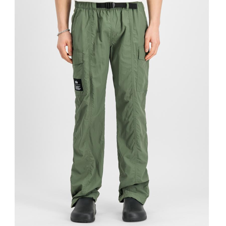Nylon Cargo Pants - sage green