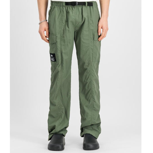 Nylon Cargo Pants - sage green