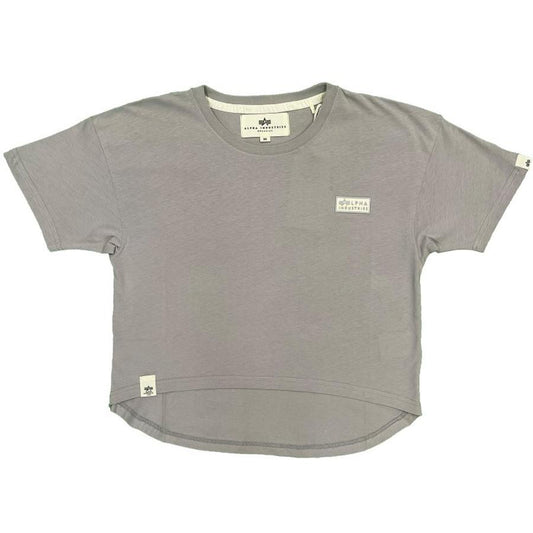 Organics Cropped OS T Wmn - organic grey