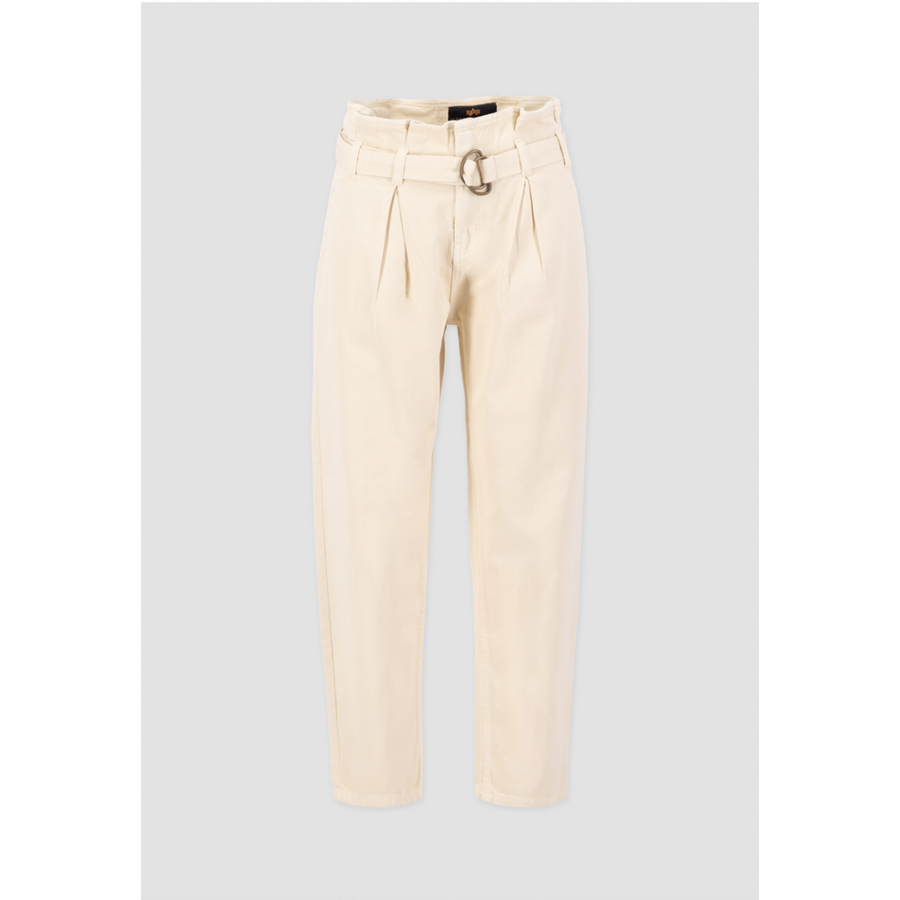 Paperbag Pant Woman - jet stream white