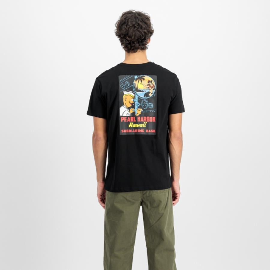 Pearl Harbor Back Print T-Shirt - black