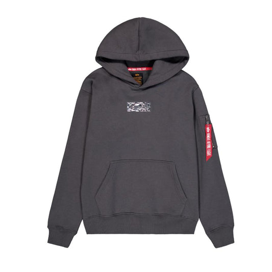 Metal Plate Hoodie - vintage grey