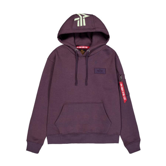 Back Print Hoodie - plum
