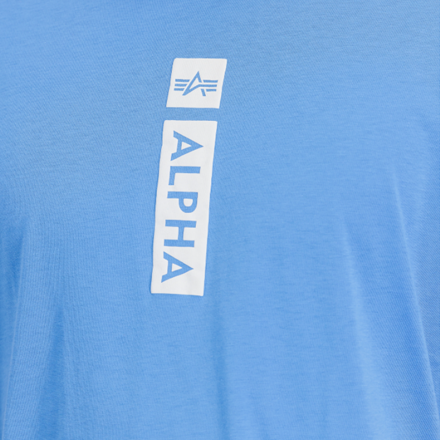 Alpha Puff Print T-Shirt - mediteranian blue