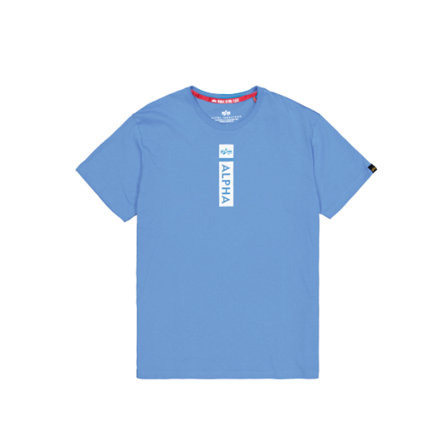 Alpha Puff Print T-Shirt - mediteranian blue