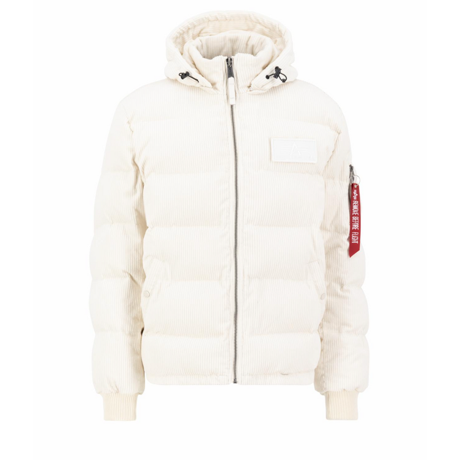 Puffer Cord - jet stream white