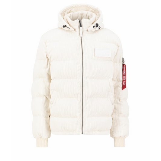Puffer Cord - jet stream white