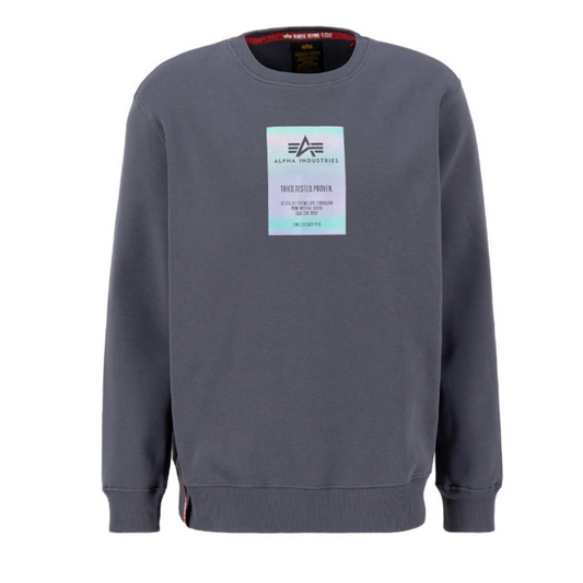 Rainbow Reflective Label Sweater - greyblack