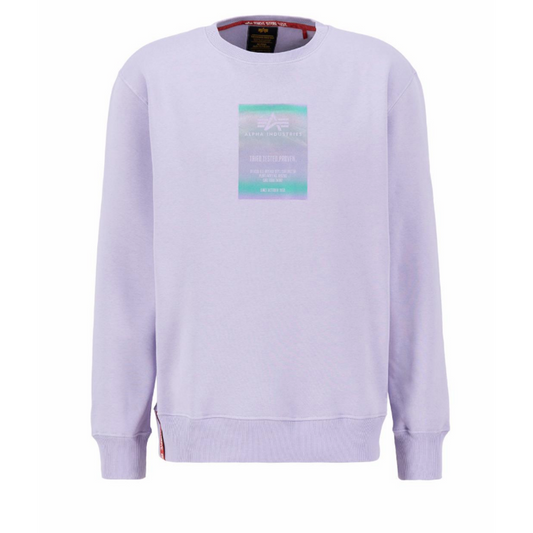 Rainbow Reflective Label Sweater - pale violet