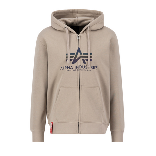 Basic Zip Hoody Rainbow Reflective - vintage sand