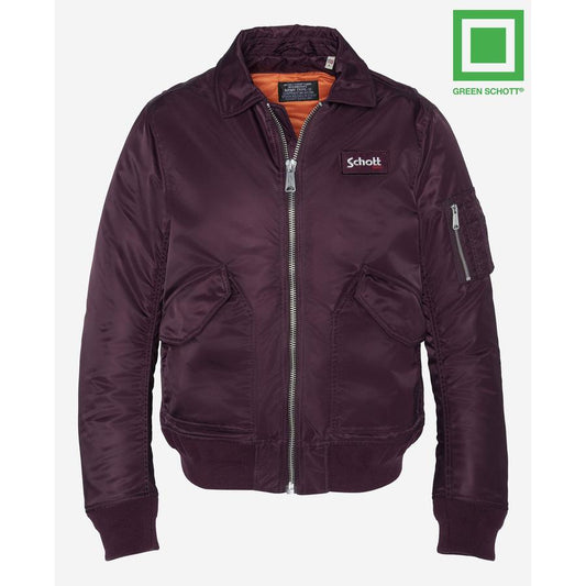 Recycled Nylon CWU Bomber - dark burgundy