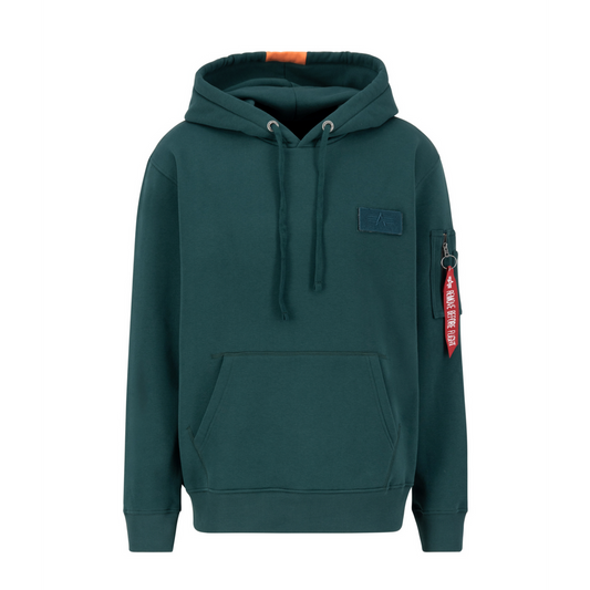 Red Stripe Hoody - force green
