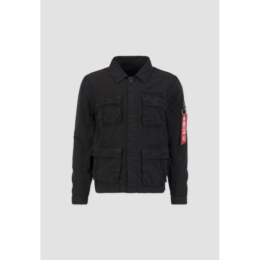 Ripstop Cargo Overshirt - black