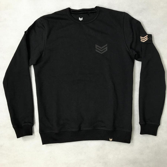 Rubber Logo Sweater - black