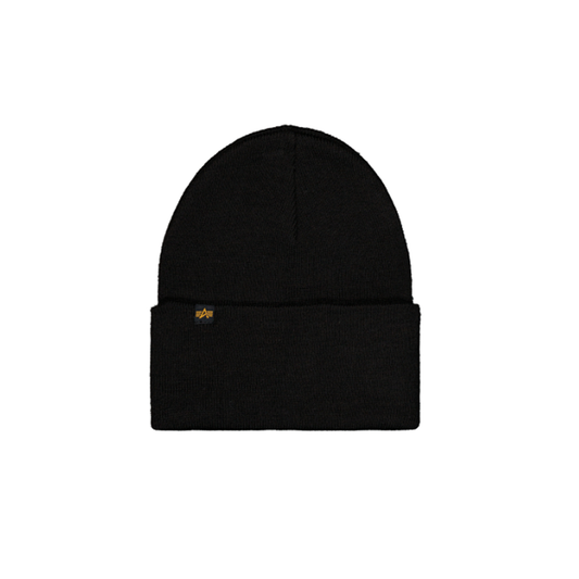 Rubber Logo Beanie - black