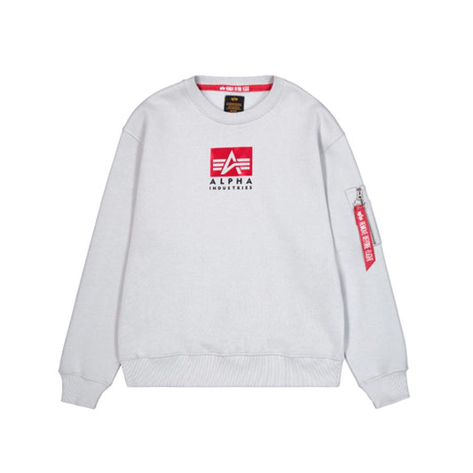 Satin Logo Sweater - pastel grey