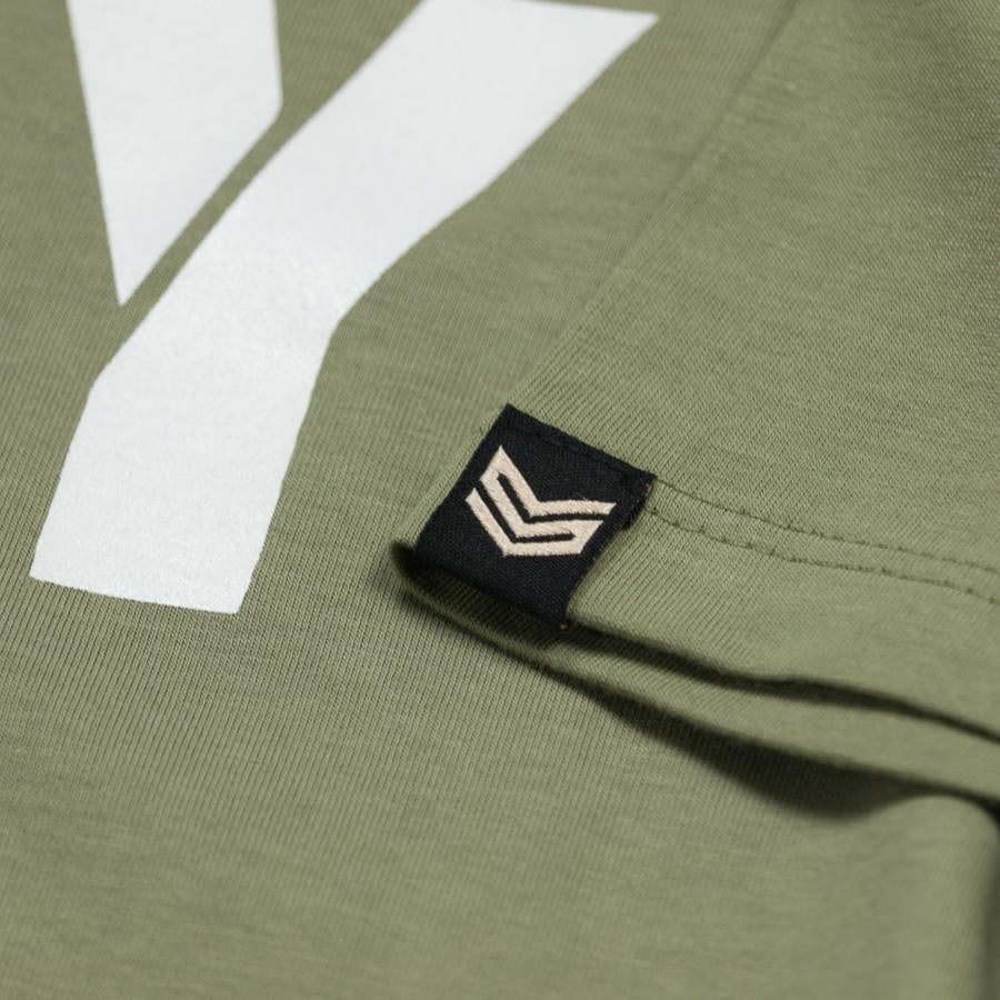 Army T - olive/white