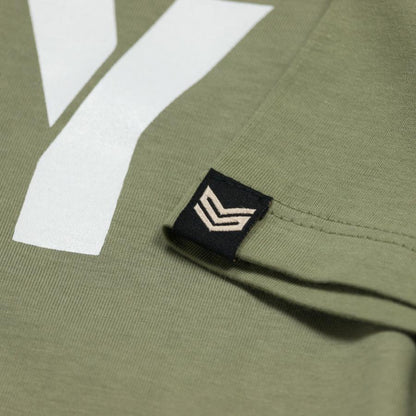 Army T - olive/white
