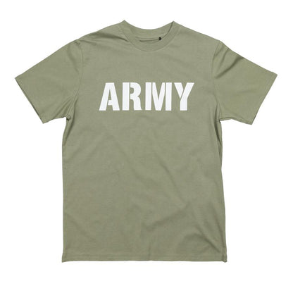 Army T - olive/white
