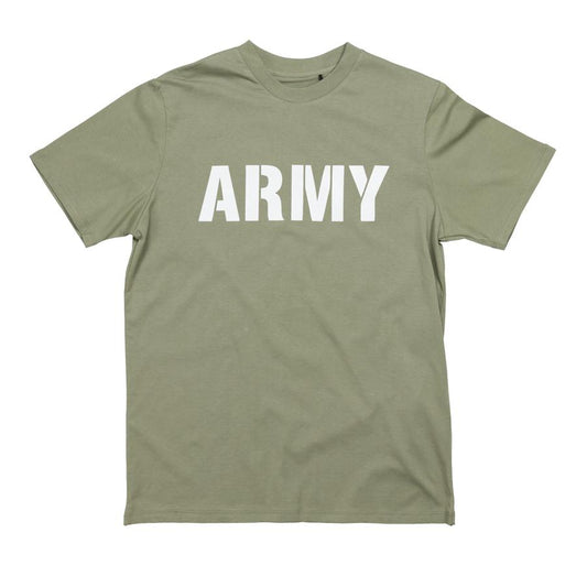 Army T - olive/white
