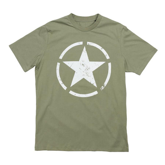 Star T - olive/white