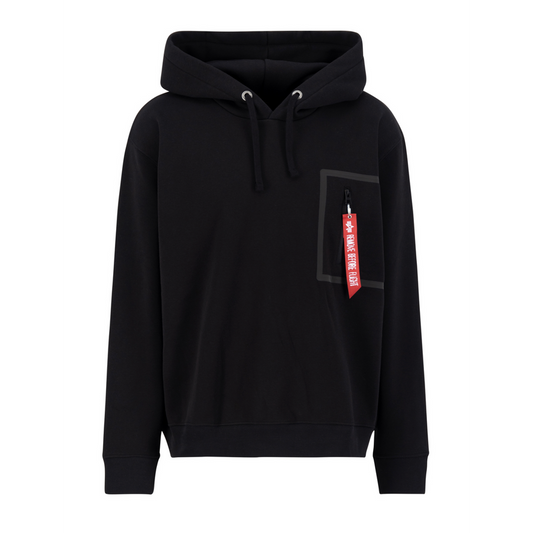 Taped Pocket Hoody - black