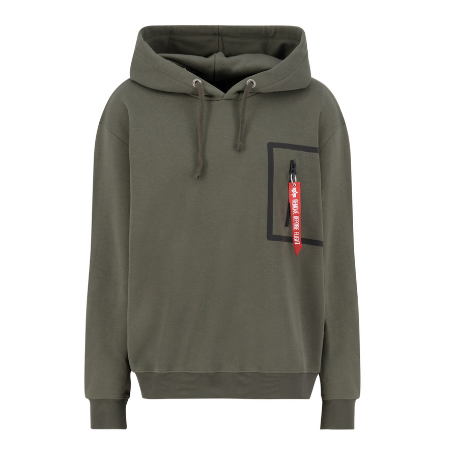Taped Pocket Hoody - dark olive
