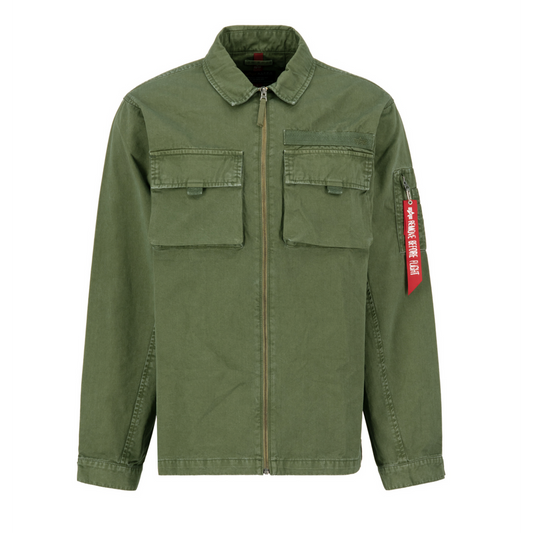 Twill Overshirt - dark olive
