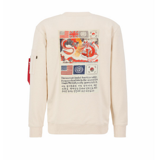 USN Blood Chit Sweater - jet stream white
