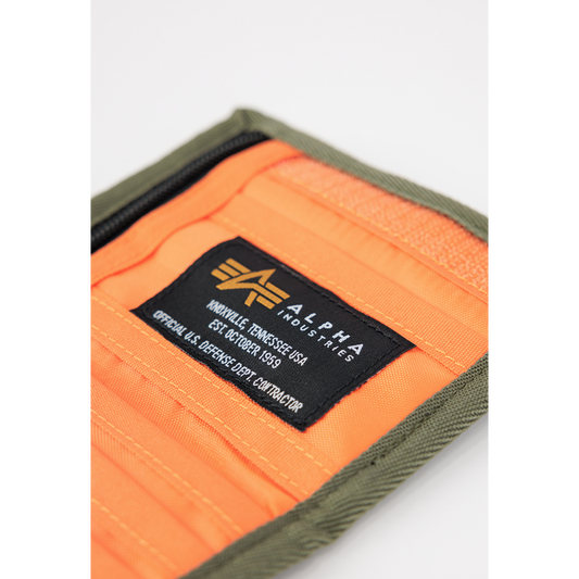 Utility Wallet - sage/orange