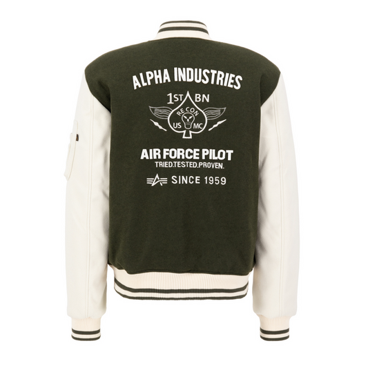 Varsity Air Force Jacket - dark olive